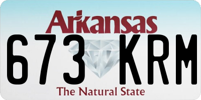 AR license plate 673KRM