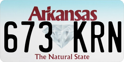 AR license plate 673KRN