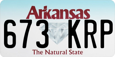 AR license plate 673KRP
