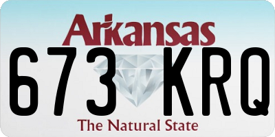 AR license plate 673KRQ