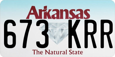 AR license plate 673KRR