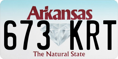 AR license plate 673KRT