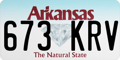 AR license plate 673KRV