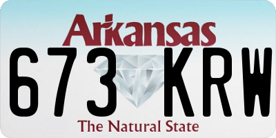 AR license plate 673KRW