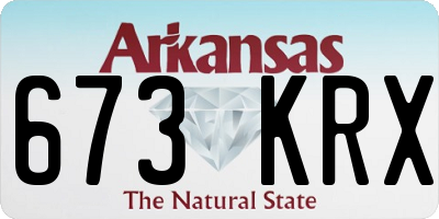 AR license plate 673KRX