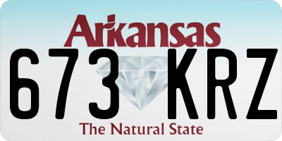 AR license plate 673KRZ