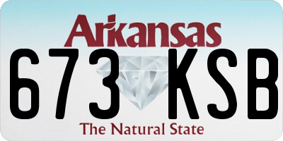 AR license plate 673KSB