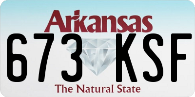 AR license plate 673KSF