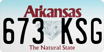 AR license plate 673KSG