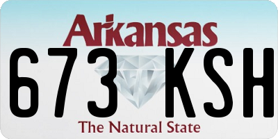 AR license plate 673KSH