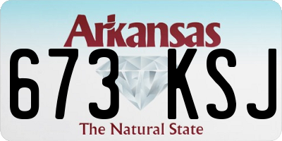 AR license plate 673KSJ