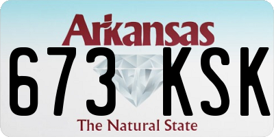 AR license plate 673KSK