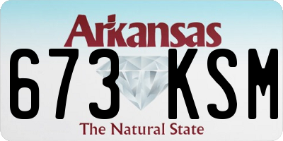 AR license plate 673KSM
