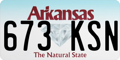 AR license plate 673KSN