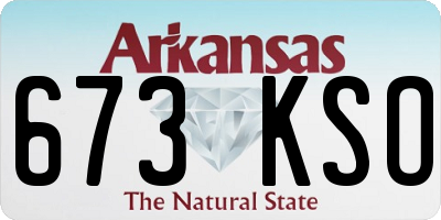 AR license plate 673KSO