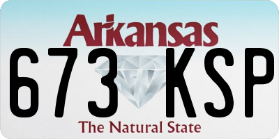AR license plate 673KSP