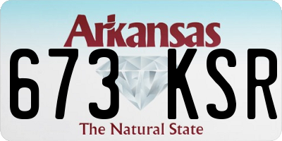 AR license plate 673KSR