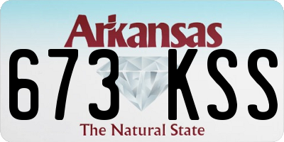 AR license plate 673KSS