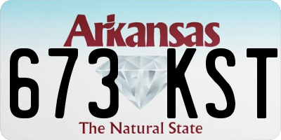 AR license plate 673KST