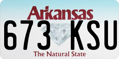 AR license plate 673KSU