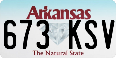 AR license plate 673KSV