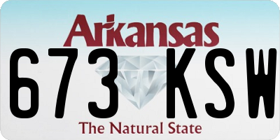 AR license plate 673KSW