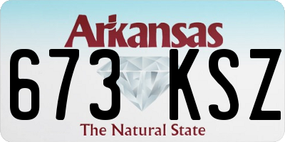 AR license plate 673KSZ