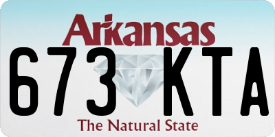 AR license plate 673KTA