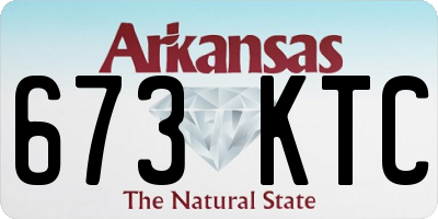 AR license plate 673KTC