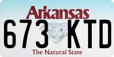 AR license plate 673KTD