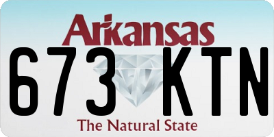 AR license plate 673KTN