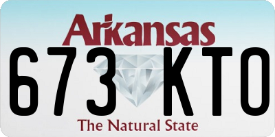 AR license plate 673KTO