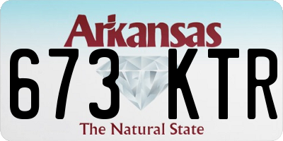 AR license plate 673KTR