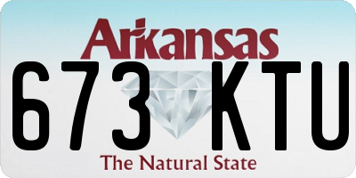 AR license plate 673KTU