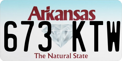 AR license plate 673KTW