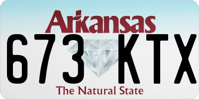 AR license plate 673KTX