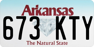 AR license plate 673KTY