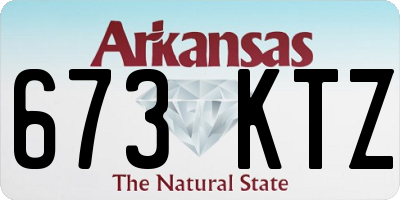 AR license plate 673KTZ