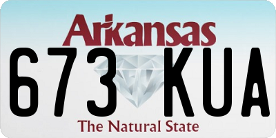 AR license plate 673KUA