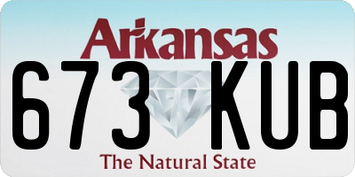 AR license plate 673KUB
