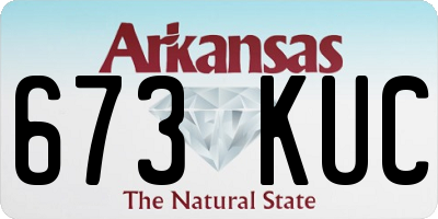AR license plate 673KUC