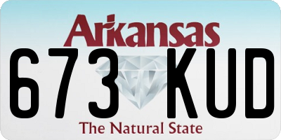 AR license plate 673KUD
