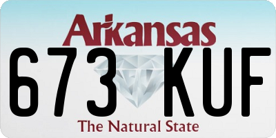 AR license plate 673KUF