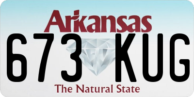 AR license plate 673KUG