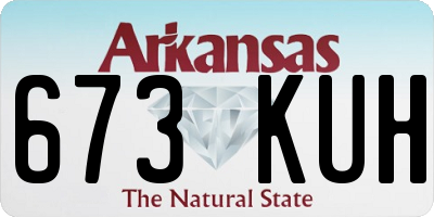 AR license plate 673KUH