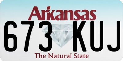 AR license plate 673KUJ