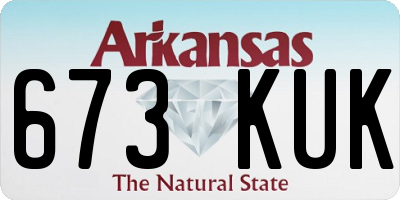AR license plate 673KUK
