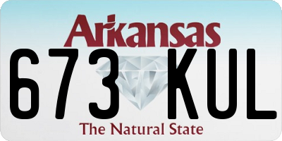 AR license plate 673KUL