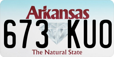 AR license plate 673KUO