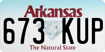 AR license plate 673KUP